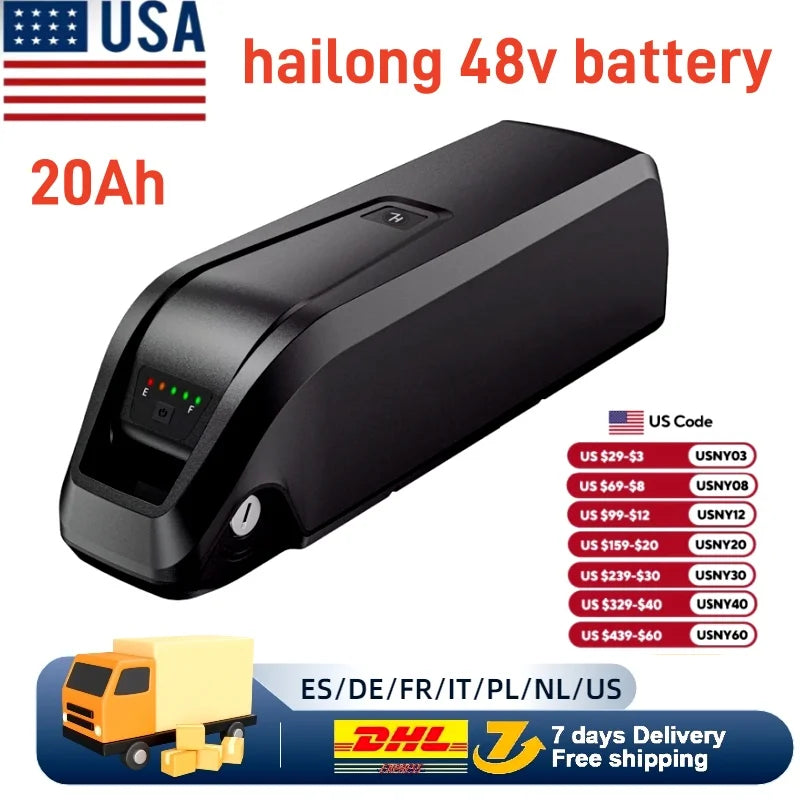 Aleaivy 36V/48V 10 to 20Ah Liion E Bike Battery Pro