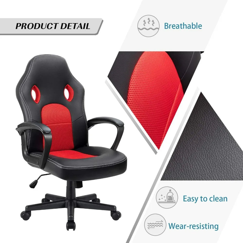 Furmax Gaming Chair Adjustable Swivel Desk Chair With Lumbar Support