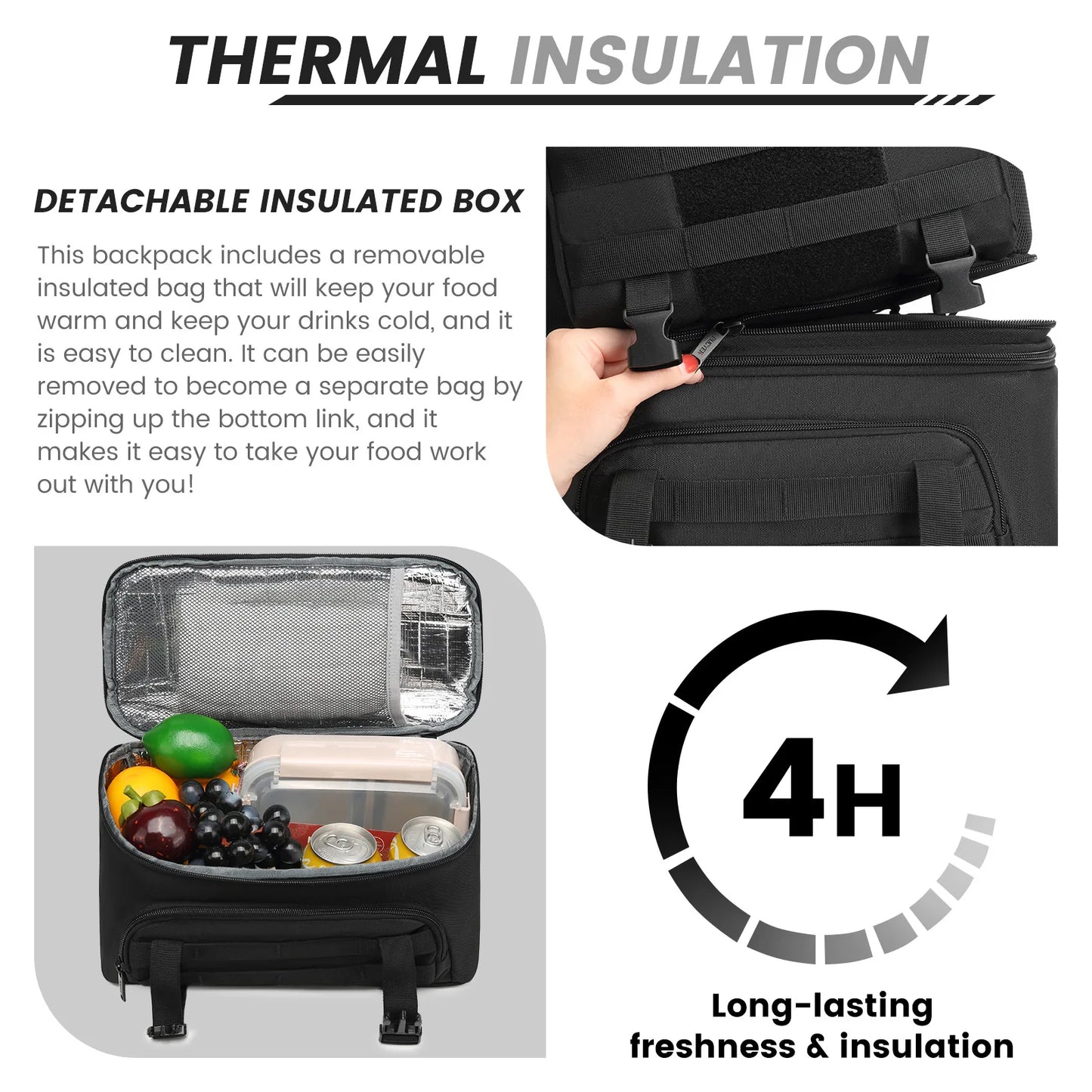 YH&GSCN Insulated Backpack Lunch Bag Cooler For Travel