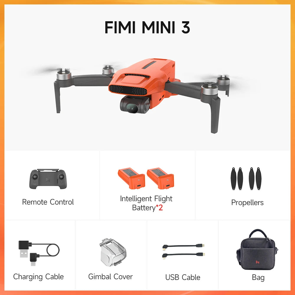 FIMI Mini 3 Drone 4K Night Video 9km 3-Axis Gimbal