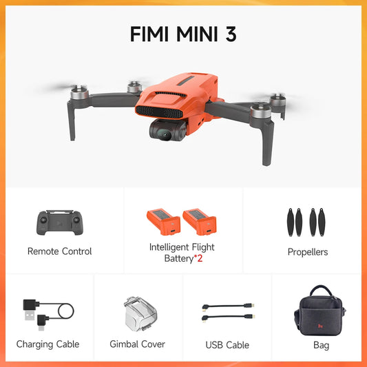 FIMI Mini 3 Drone 4K Night Video 9km 3-Axis Gimbal