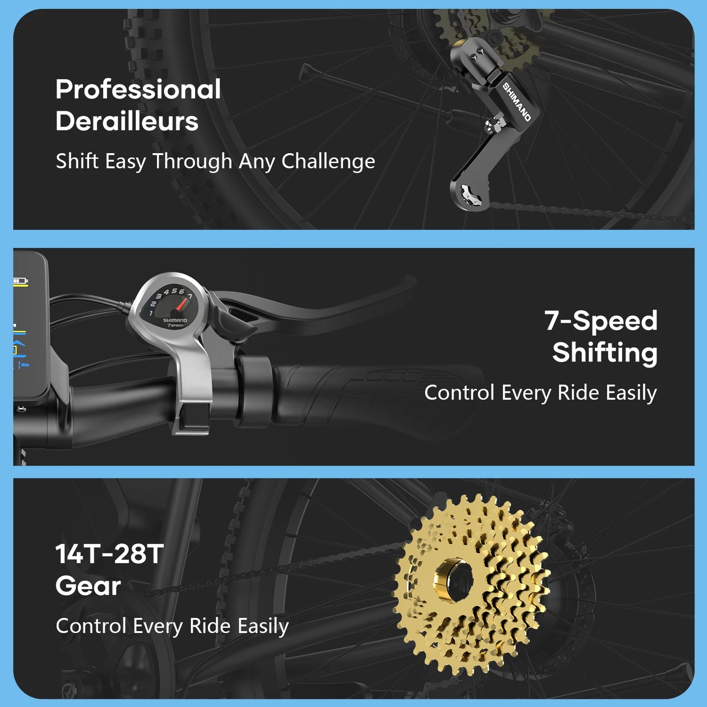 X-koala Electric Mountain Bike 1000W Peak Motor 25 MPH