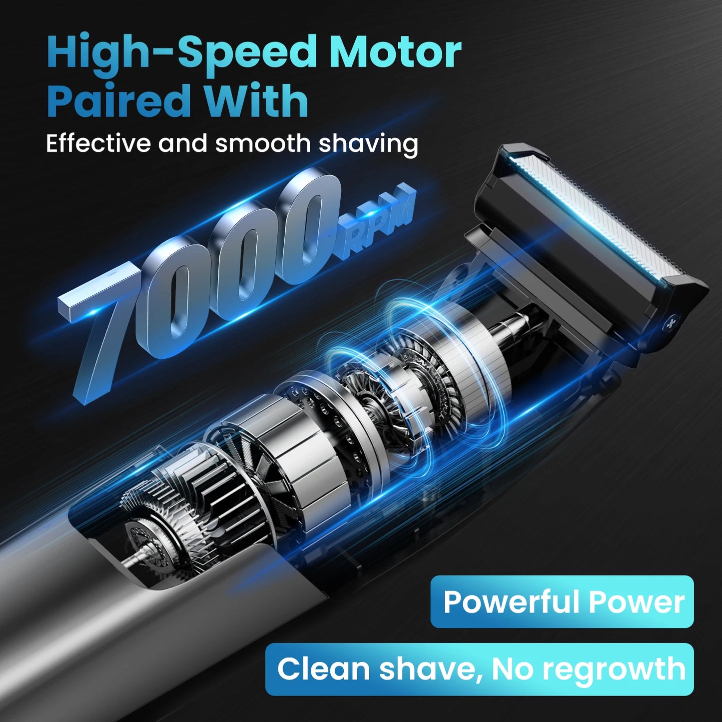 MAXGROOM 3-in-1 Men's Bidirectional Body Hair Trimmer Electric Shaver