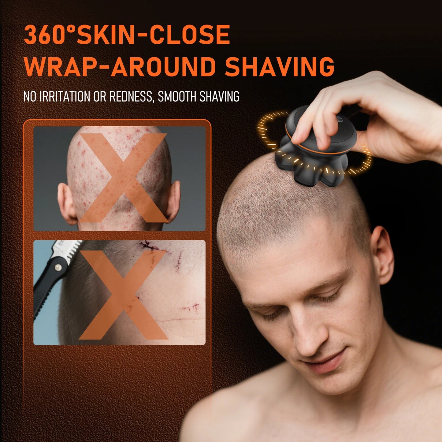 MAXGROOM 7D Electric Shaver for Men, Waterproof Beard and Head Trimmer, USB Rechargeable