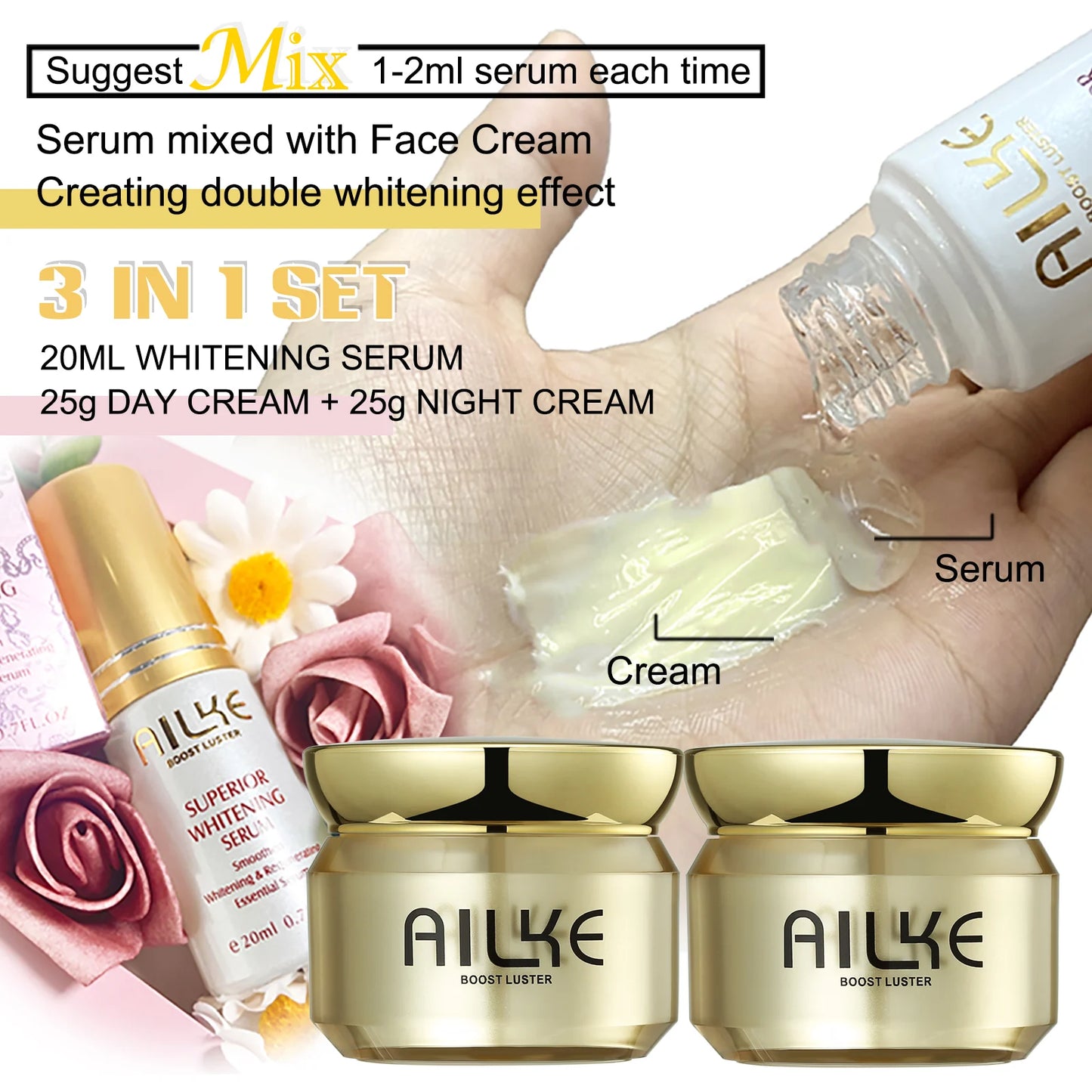 AILKE Dark Spot Corrector Cream SPF 35 Facial Whitening