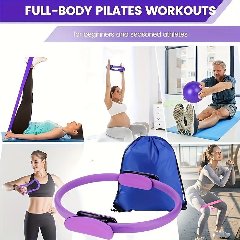 Ultimate Pilates Circle Set with Yoga Accessories and Resistance Bands