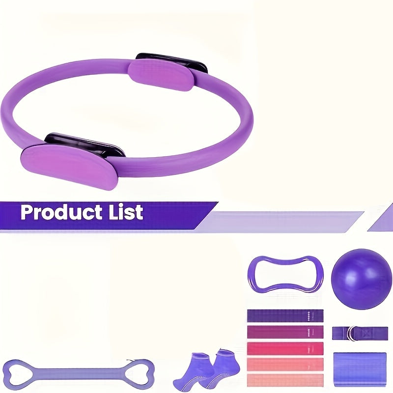 Ultimate Pilates Circle Set with Yoga Accessories and Resistance Bands