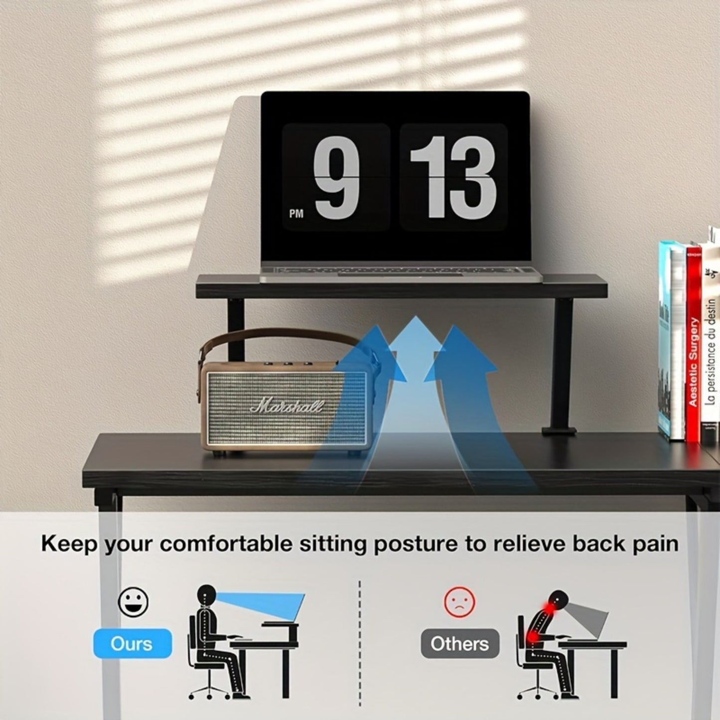 Multifunctional L Shaped Desk With Metal Frame For Gaming