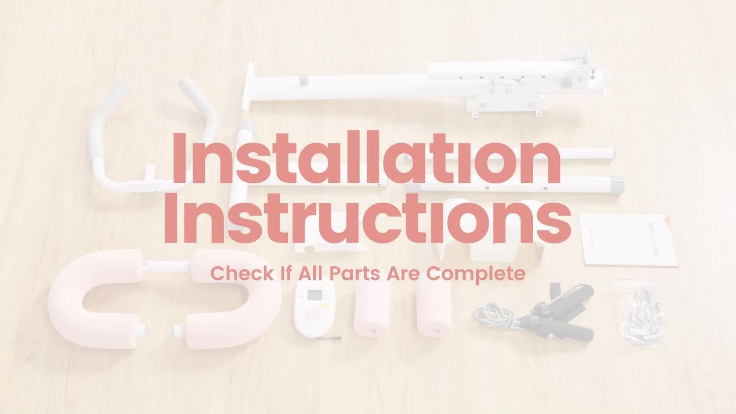 WARMOUNTS Adjustable Ab Machine with LCD Display and Foldable Design