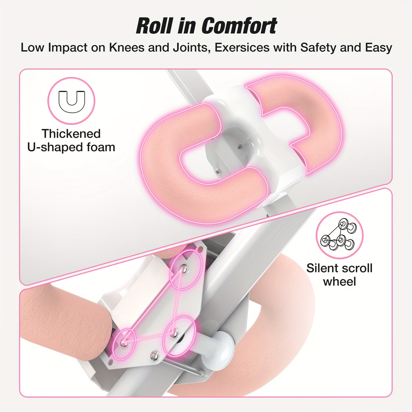 WARMOUNTS Adjustable Ab Machine with LCD Display and Foldable Design