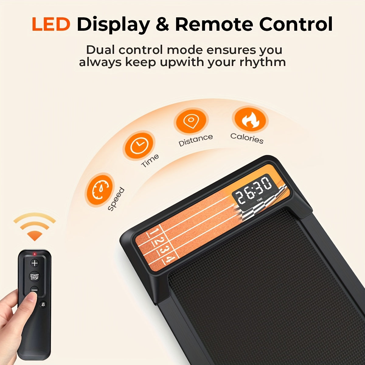 ZORUN 2.5HP Quiet Under Desk Walking Pad Treadmill With Remote